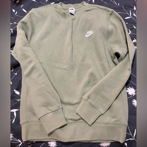 Olive Green Nike Crewneck Sweatshirt